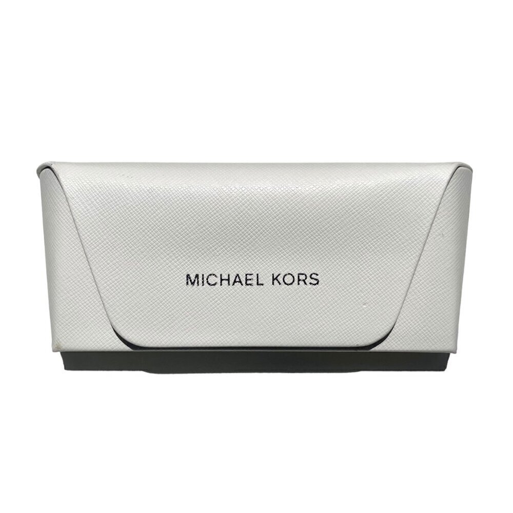 Michael Kors sunglass case eyeglass faux leather soft white cloth booklet NEW
